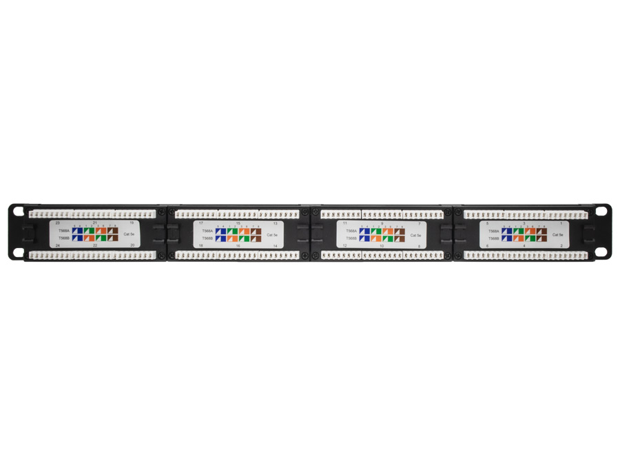 Linkbasic 24 Port Cat5e Rack Mount Patch Panel